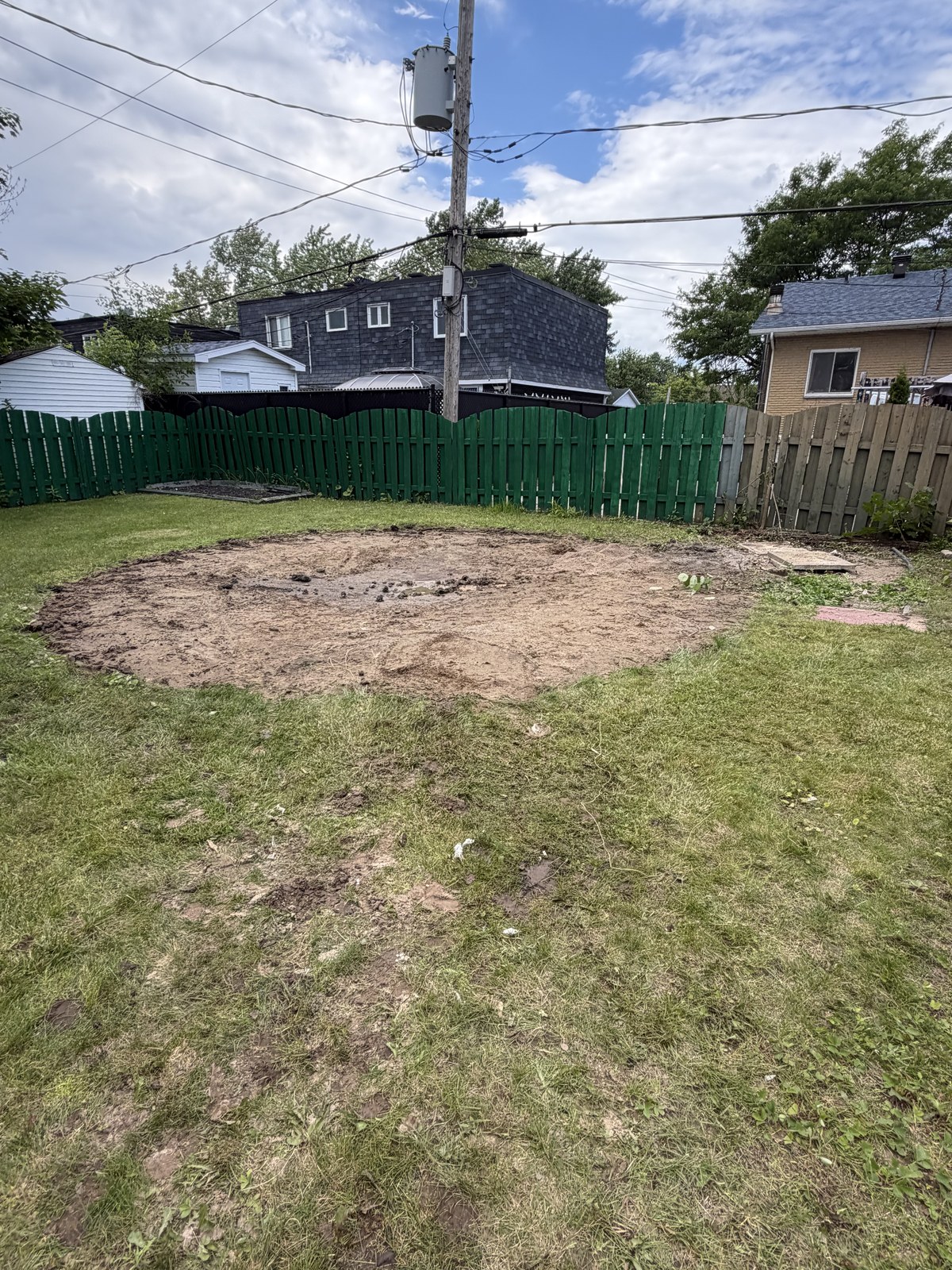 Après démolition de patio et terrasse