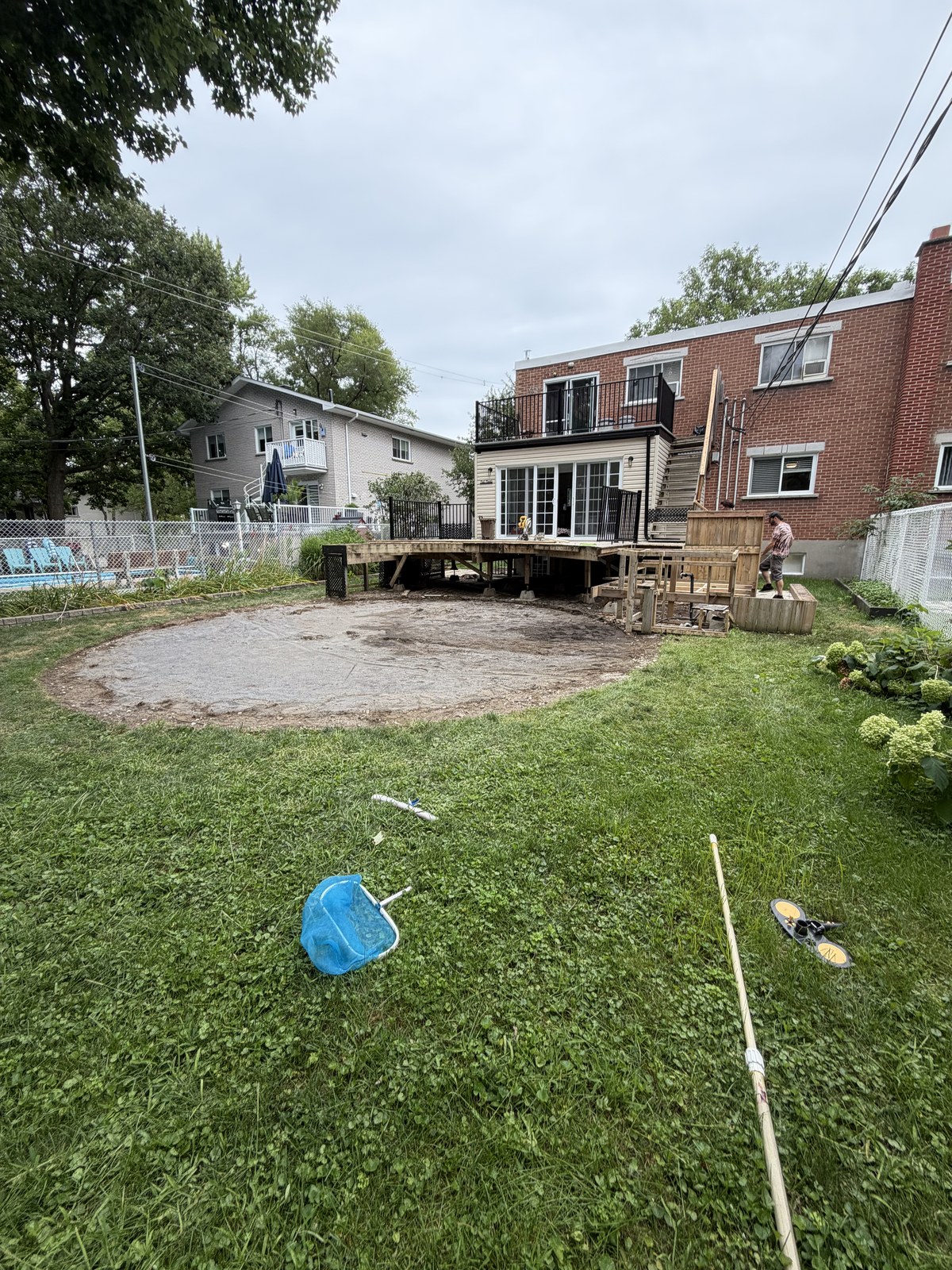 Après retrait de piscine hors-terre